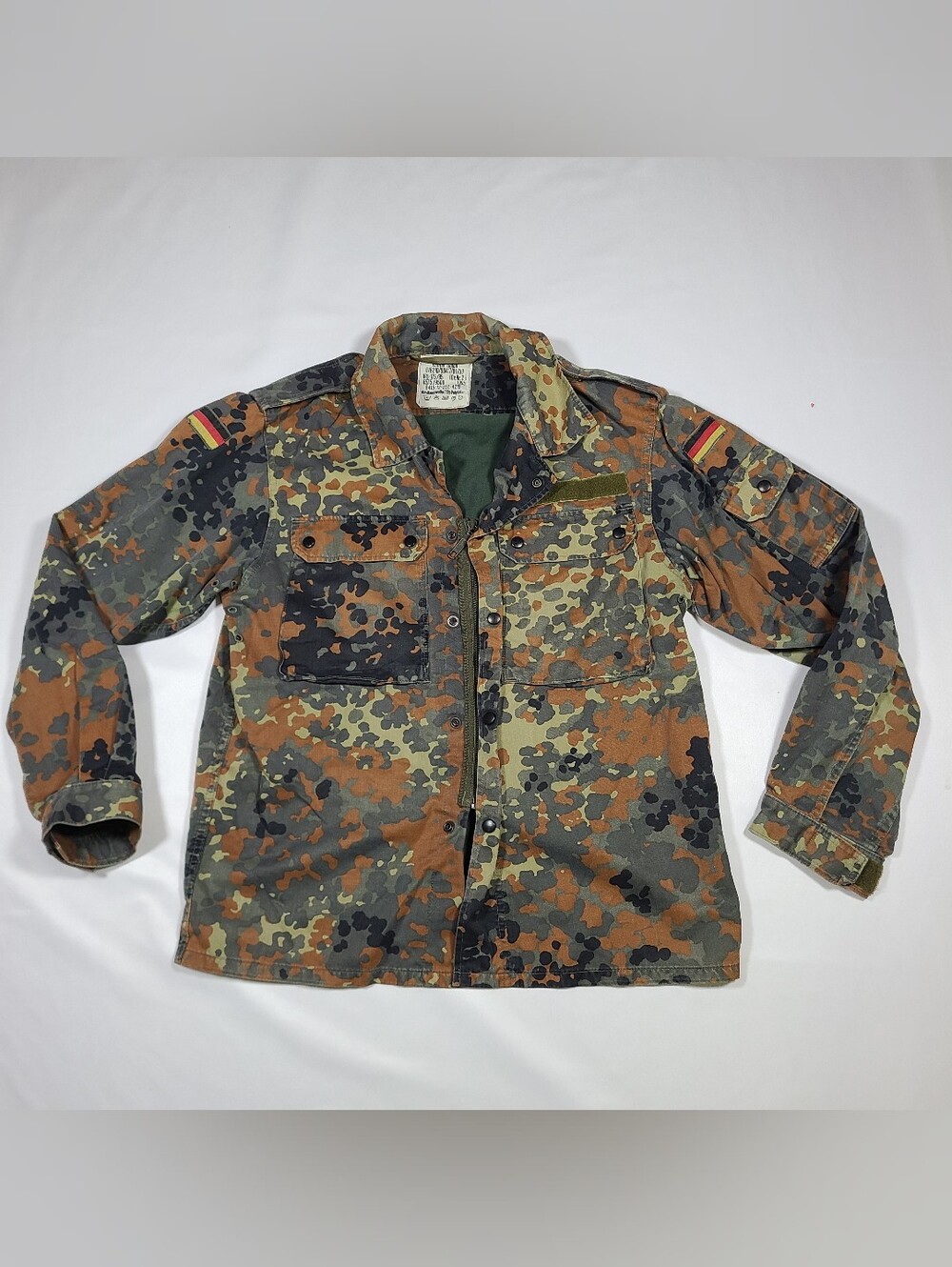 E1 1995 German army military Flecktarn camouflage field shirt jacket GR2 Small